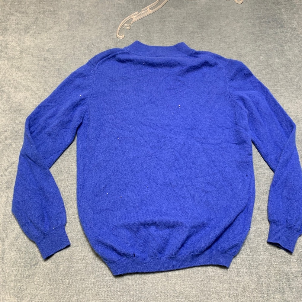 Sergio Cashmere Sweater Womens Womens Small Blue Crew Neck Knitted Long Sleeve